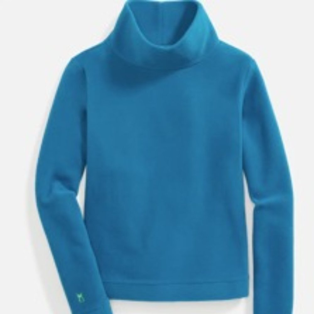 Dudley Stephens Greenpoint Turtleneck in Vello Fleece, Celestial Blue